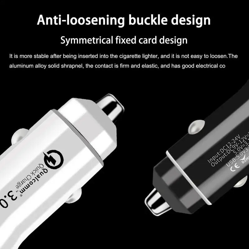 Dual Port USB C utikač Auto punjač USB Type C PD 20W USB QC 3.0 Fast Power Charging HUB Adapter za upaljač za automobile 5V 12V 9V