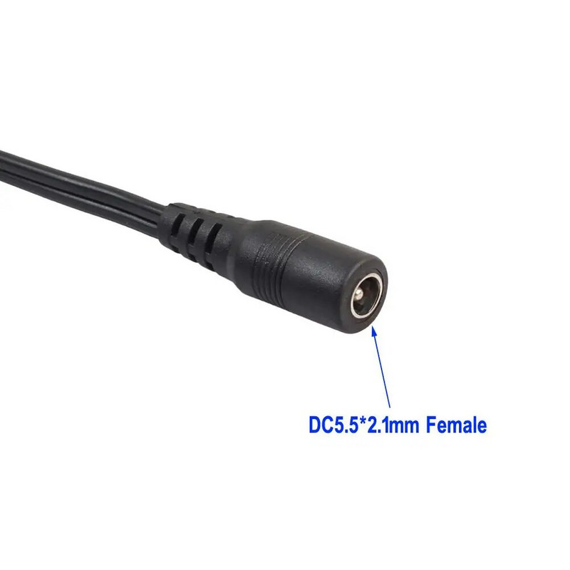 12/24V līdzstrāva 5,5x2,1 mm uz automašīnas cigarešu piesmēķētāju kontaktdakšas kabeli Sieviešu ligzda Barošanas avota lādētāja adapteris Vads Automašīnas piederumi