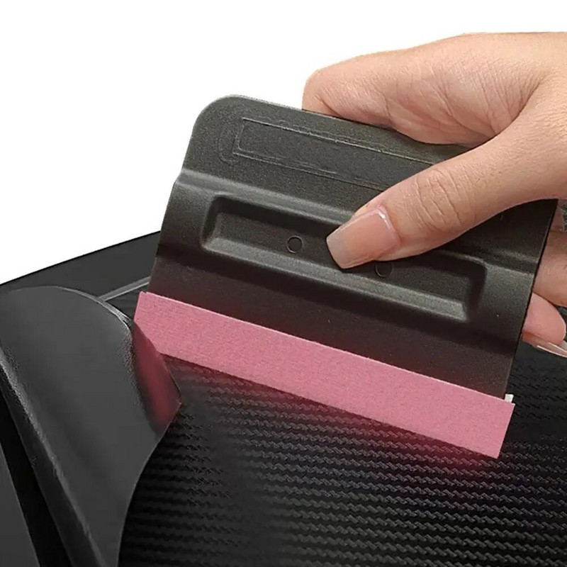 1 gab. Oglekļa šķiedras plēves magnētiskā rakeļa vinila automašīnas aptinuma logu tonētā magnēta skrāpis ar zamšādas filca auto ietīšanas rīku bez skrāpējumiem