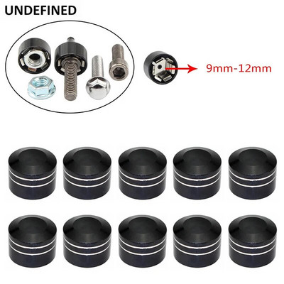 Melns Motocikla Galvas Skrūvju Vāciņš CNC Schrauben Topper Caps Cover Harley Sportster Touring Dyna Big Twin Cam Softail