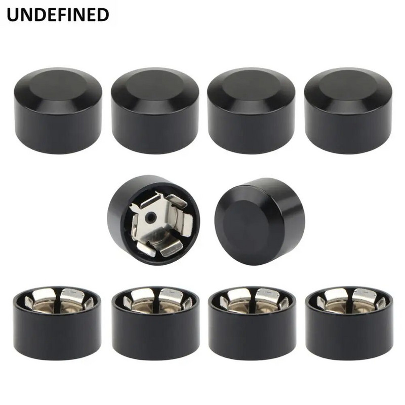 Melns Motocikla Galvas Skrūvju Vāciņš CNC Schrauben Topper Caps Cover Harley Sportster Touring Dyna Big Twin Cam Softail