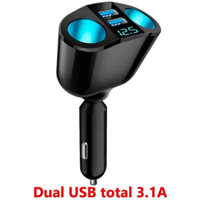 JaJaBor Αυτοκινήτου Αναπτήρας Διαχωριστής 5 Υποδοχών 120W Υψηλής Ισχύος Τύπος C PD 20W USB 2.4A QC3.0 Προσαρμογέας τροφοδοσίας γρήγορης φόρτισης