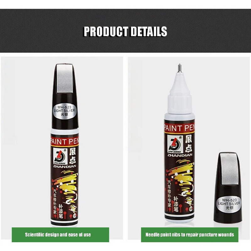 SZYDGM automobilių dažų netoksiškas nuolatinis vandeniui atsparus remonto rašiklis vandeniui atsparus skaidrus automobilio įbrėžimų valiklis įvairių spalvų teptukas