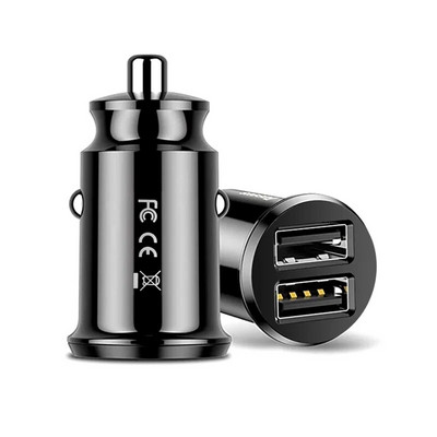 USB-autolaadija kiirlaadimine 12-24V 2,4A kahekordne USB-autosüütaja pesa universaalne autolaadija adapter mobiiltelefoni laadimiseks