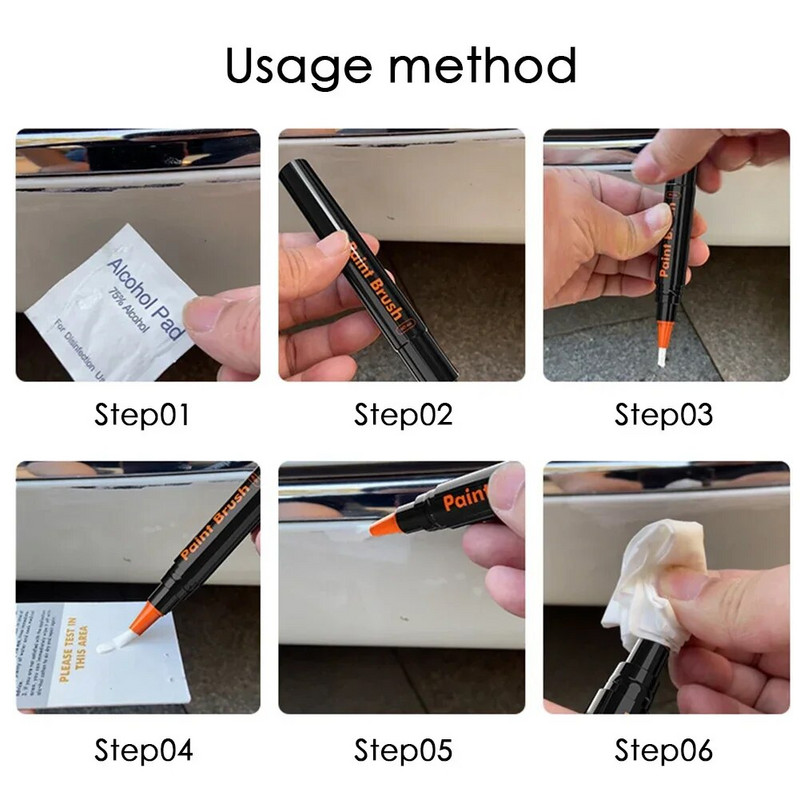 Automobilių dažų rašiklis Profesionalus netoksiškas automobilio dangos nuolatinis vandeniui atsparus remonto rašiklis, skaidrus automobilių valiklis, automatinis įbrėžimų rašiklis, atsparus vandeniui