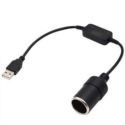 1 Pc 120/35cm Universal Θηλυκός μετατροπέας καλωδίου υποδοχή αναπτήρα αυτοκινήτου για GPS E-Dog Dash Καλώδιο μετατροπής USB σε Dc 5V σε 12V