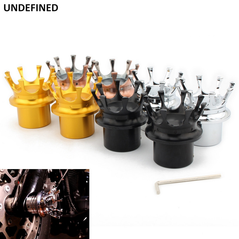 Motocikla priekšējās ass uzgriežņu vāka vāciņi, alumīnija skrūve, kas paredzēta Harley Touring Electra Glide Dyna Street Bob Fat Bob Sportster XL Softail