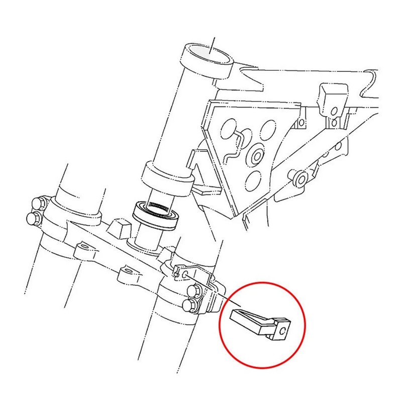 1 gab priekšējā bremžu kabeļa skavas līnijas vadotne Yamaha YZ125 YZ250 YZ250F YZ80 85 TTR125/L/E/LE WR250F WR450F WR400F WR250 WR426F