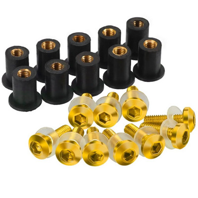 5mm 10GAB Motocikla Vējstikla Vējstikla Skrūves Skrūves Uzgrieznis priekš Suzuki GSXR GSX-R 600 750 1000 K1 K2 K3 K4 K5 K6 K7 K8 K9 K11