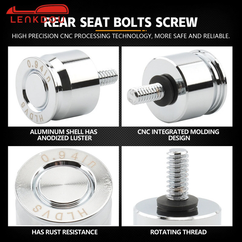 Βίδα βίδας πίσω καθίσματος φτερό μοτοσικλέτας για Harley Sportster 96-2023 Wide Glide Street Bob Roadking Fatbob Streetbob Softail Dyna