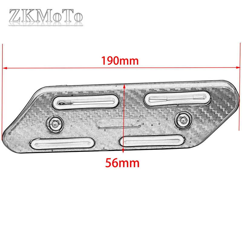 Motocikla izplūdes gāzu siltuma vairoga aizsargs ABS apvidus transportlīdzekļu motociklu izplūdes caurules aizsargapvalks siltuma vairogs dekoratīvs