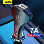 Φορτιστής τηλεφώνου Drapop αυτοκινήτου QC 3.0 3 USB Type-C 5V 3.1A Ταχεία φόρτιση Αναπτήρας τσιγάρων Προσαρμογέας ρεύματος Αξεσουάρ αυτοκινήτου