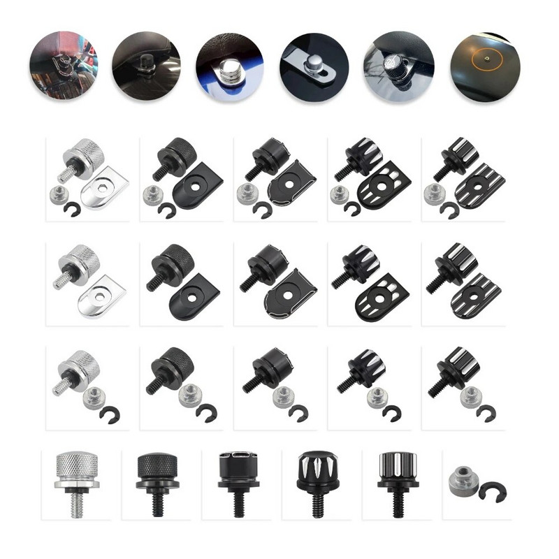 Motocikla aizmugurējā spārna sēdekļa bultskrūves cilnes skrūves uzgrieznis kloķa vāciņš Harley Sportster XL Dyna Bob Softail Fat Boy Touring Glide CVO