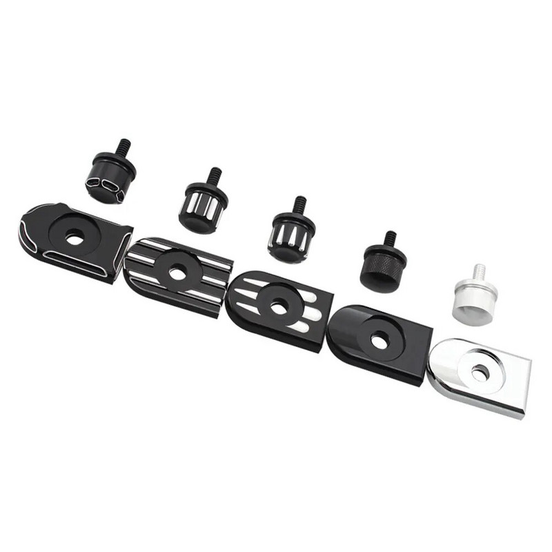 Motocikla aizmugurējā spārna sēdekļa bultskrūves cilnes skrūves uzgrieznis kloķa vāciņš Harley Sportster XL Dyna Bob Softail Fat Boy Touring Glide CVO