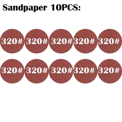 5-инчови лепилни шлифовъчни дискове с кука и примка 60#-5000# шкурка Флокирана лепилна шкурка за произволна орбитална шлифовъчна машина