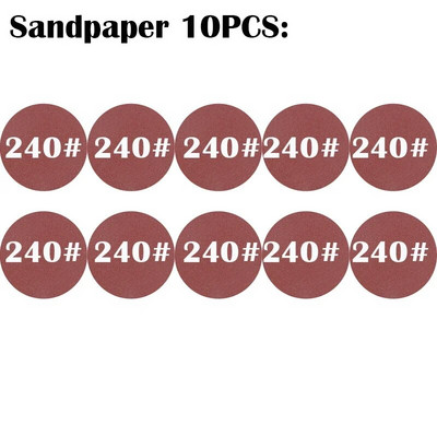 5-инчови лепилни шлифовъчни дискове с кука и примка 60#-5000# шкурка Флокирана лепилна шкурка за произволна орбитална шлифовъчна машина