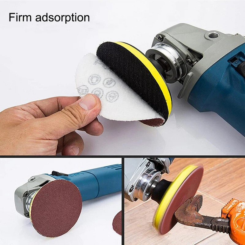6/5/4/3/2-tollised lihvkettad ümmargused poleerimispadi Flokkiv liivapaber Isekleepuv auto poleerimine poleerimismasina nurklihvijale
