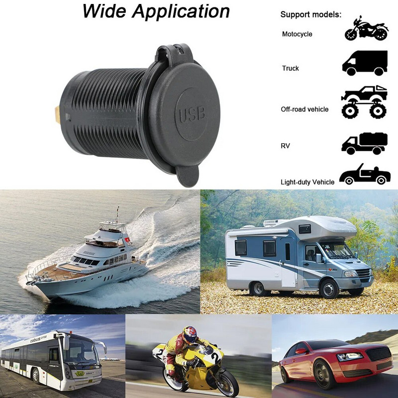 Φορτιστές 12V 24V αυτοκινήτου USB 3.0 Προσαρμογέας τροφοδοσίας για Boat Marine Caravan RV Truck Trailer Off Road 4x4 Automobile Accessories