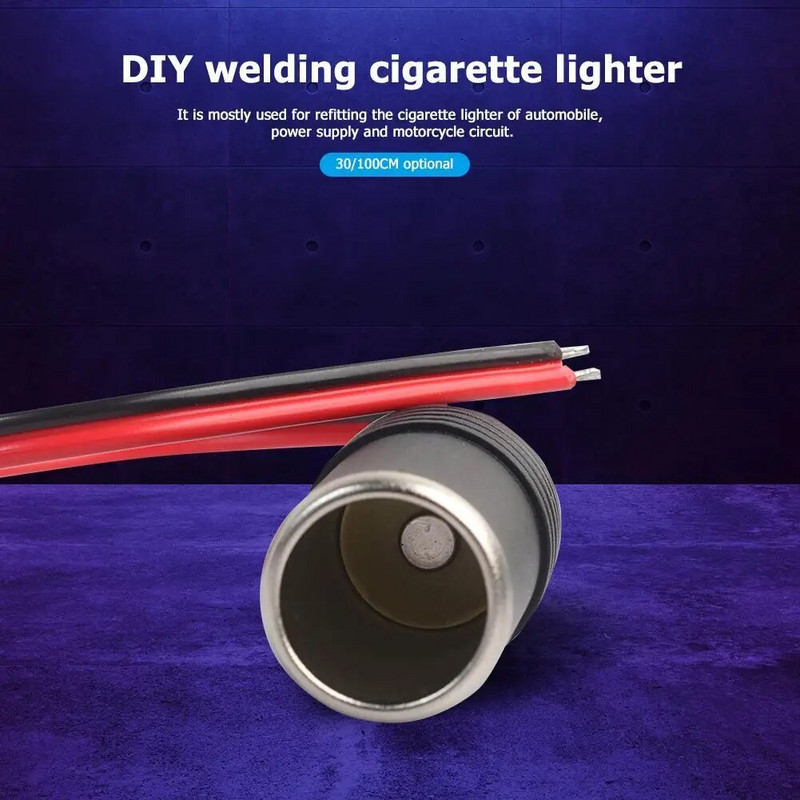 12V 10A auto sigaretisüütaja laadija kaabli pistikupesa emane pistik 30cm 100cm