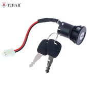 1Szett 2 vezetékes gyújtáskapcsoló 2 kulccsal be- és kikapcsoló zár elektromos robogóhoz ATV zsebbicikli motorkerékpár motorkerékpár ATV quad