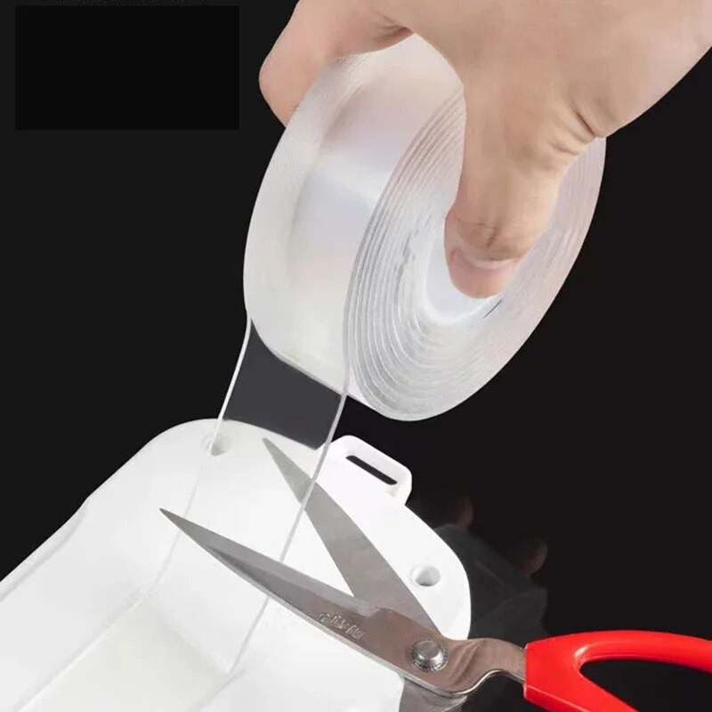 Двустранно залепваща лента Здрава прозрачна нано двустранна лепкава лента Водоустойчиви стикери за стена за многократна употреба Супер здрави