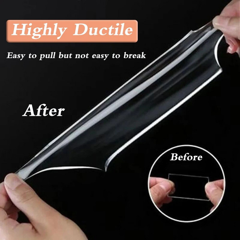 20 мм самозалепваща двустранна лента Водоустойчива нано лента Прозрачни стикери за стена Силно лепкаво лепило за кола Баня Кухня