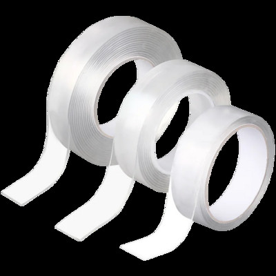 1/3/5M nanoteip Kahepoolne veekindel kleeplint, läbipaistev korduvkasutatav kahepoolne kleeplint Seinakleebise puhastatav tööriist