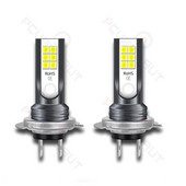 PCVBMLAUT 2PCS Auto lukturi 201001-H7 Super Bright LED priekšējie lukturi Tālo tuvās miglas lukturu spuldze Balta 6000K Auto aksesuāri