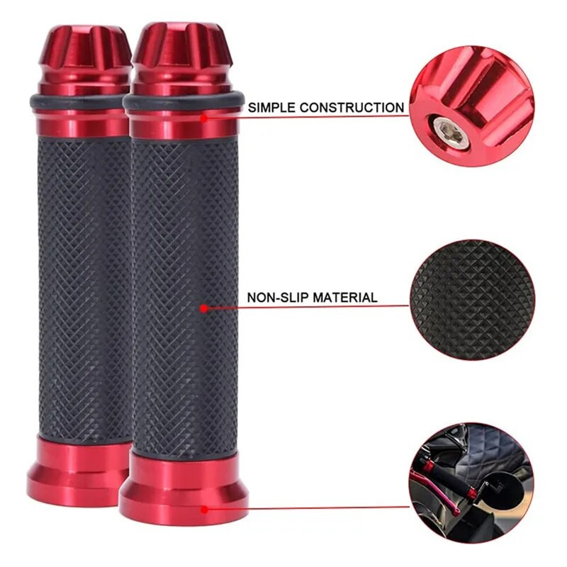 1 par motociklističkih rukohvata za upravljač 7/8 - 22 mm Univerzalna CNC kapica za upravljač za CBR CB GSXR 600 650 1000 R6 Ninja ZX H2