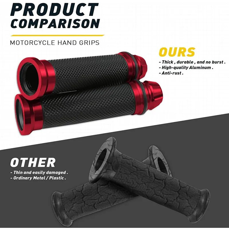 1 par motociklističkih rukohvata za upravljač 7/8 - 22 mm Univerzalna CNC kapica za upravljač za CBR CB GSXR 600 650 1000 R6 Ninja ZX H2