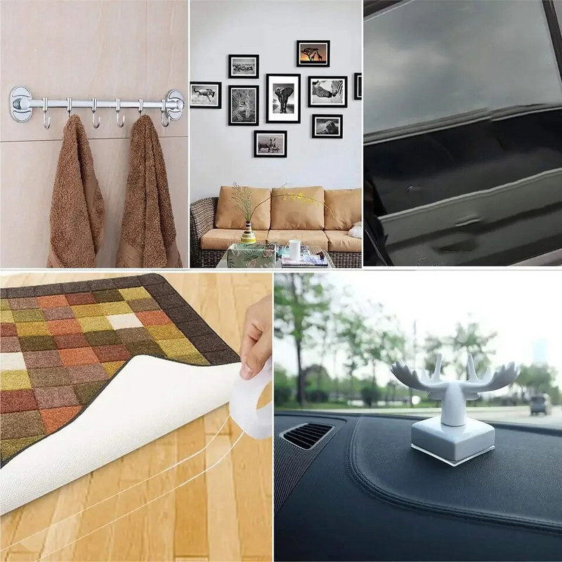 Nanolint läbipaistev autokile Super Fix tugev akrüül, veekindel, jälgimata kahepoolsed kleepkraanid