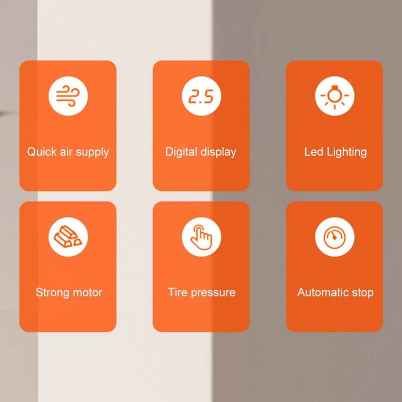 120 W automobiļu riepu piepūtējs bezvadu/vadu pārnēsājams automašīnas gaisa kompresors Elektriskais piepūšamais sūknis ar LED automašīnām Motocikliem Velosipēdiem