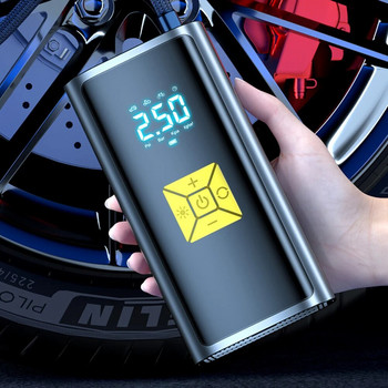 Ψηφιακή οθόνη φουσκωτή ελαστικών αυτοκινήτου LCD Mini αυτόματη φουσκωτή αντλία αέρα με ελαφριά επαναφορτιζόμενη αντλία αέρα για μοτοσικλέτες ποδήλατο