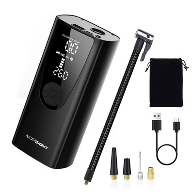 NOVSIGHT automobiļu uzlādējams gaisa sūkņa riepu piepūtējs pārnēsājams kompresors bezvada automašīnas riepu piepūšanas ierīce motocikla velosipēda bumbiņai