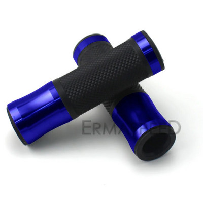1 par 7/8" 22 mm univerzalnih motociklističkih rukohvata CNC aluminij + guma crveno plavo zlatno ručko za upravljač za skuter E-bicikl motocikl