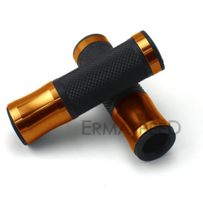 1 par 7/8" 22 mm univerzalnih motociklističkih rukohvata CNC aluminij + guma crveno plavo zlatno ručko za upravljač za skuter E-bicikl motocikl