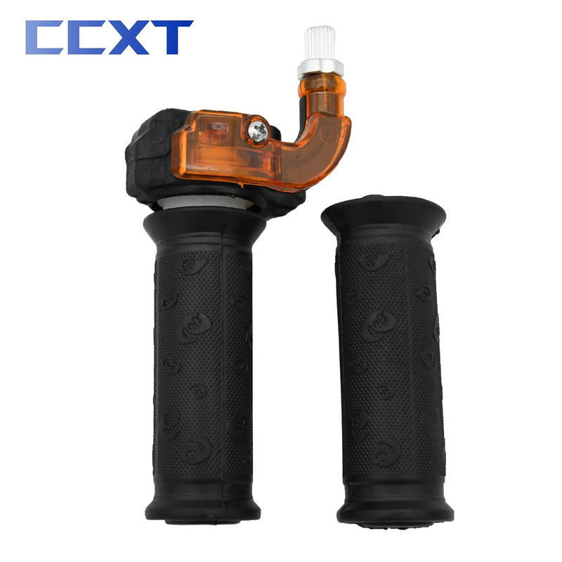 Motocross Twist Throttle Accelerator Grip и кабел за 47cc 49cc Pocket Bike ATV Мини мотоциклет 22 мм кормило Универсална част
