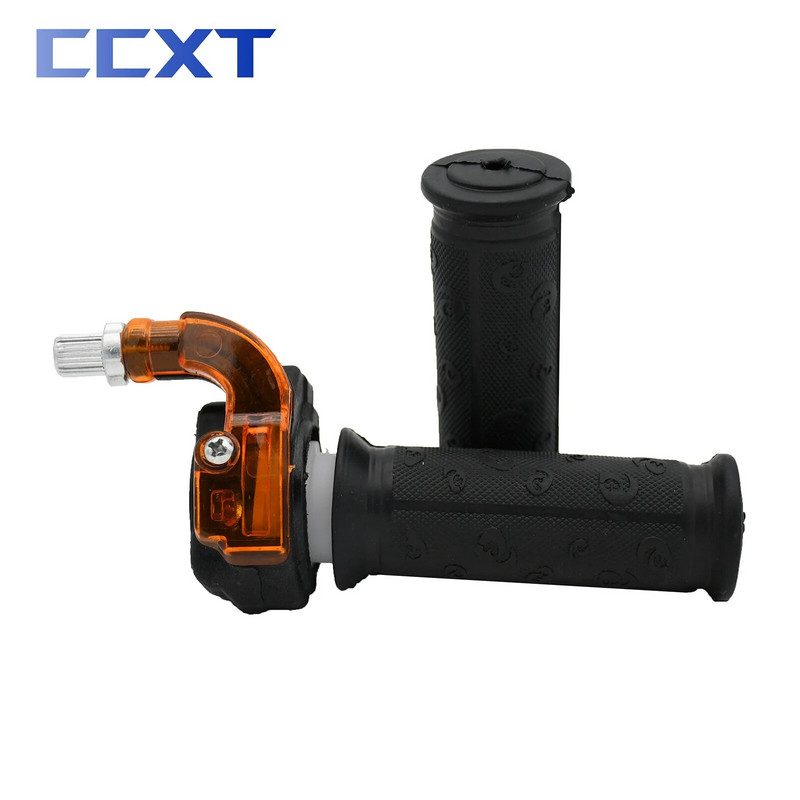 Motocross Twist Throttle Accelerator Grip и кабел за 47cc 49cc Pocket Bike ATV Мини мотоциклет 22 мм кормило Универсална част