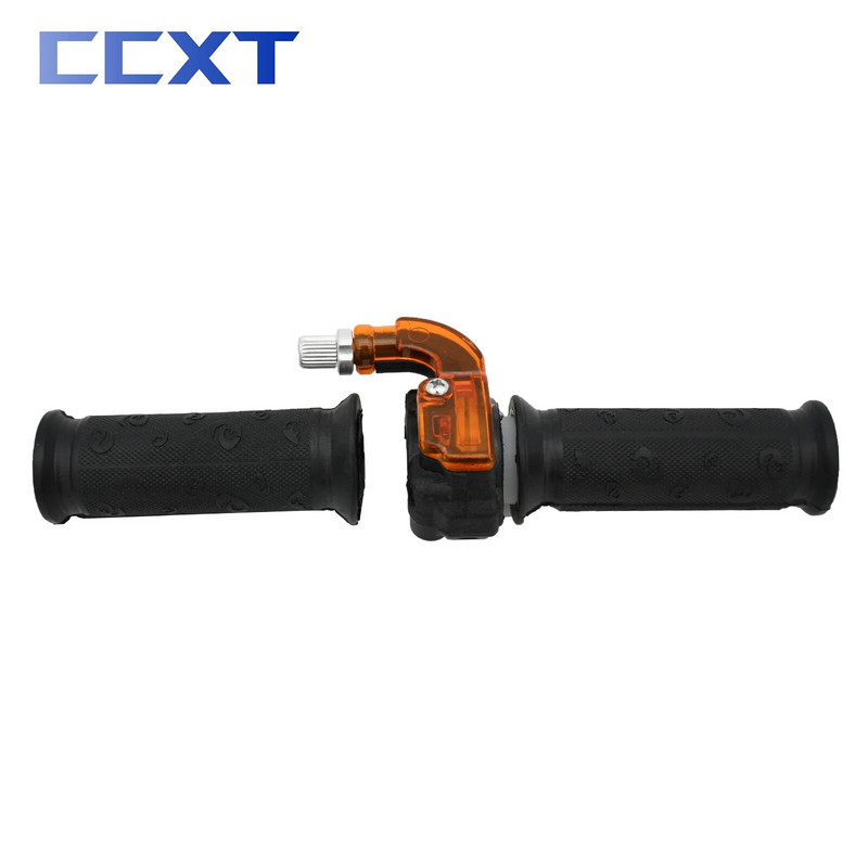 Motocross Twist Throttle Accelerator Grip и кабел за 47cc 49cc Pocket Bike ATV Мини мотоциклет 22 мм кормило Универсална част
