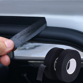 15M топлоустойчива лепяща платнена лента за кола Автомобилен кабелен сноп Защита на окабеляване Стан Заглушаване за елиминиране на необичаен шум
