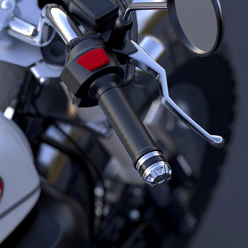2PCS Дръжка за мотоциклет Краища на ръкохватки Moto CNC Метална ръкохватка Противотежест Щепсел Плъзгач Дръжки за мотоциклети Аксесоари за мръсни велосипеди