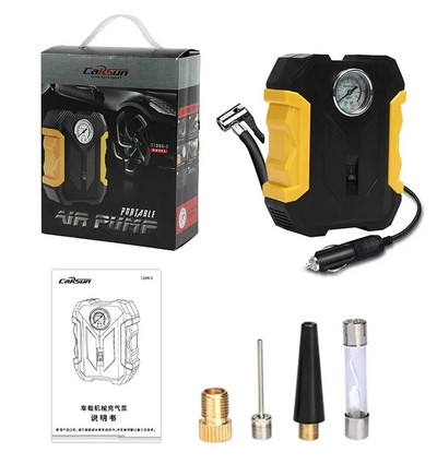 120 W automašīnas kompresors 12 V 150 psi 22 l pārnēsājams automobiļu sūknis, LED vadu digitālais riepu gaisa piepūšanas velosipēda sūknis ar LED lampu