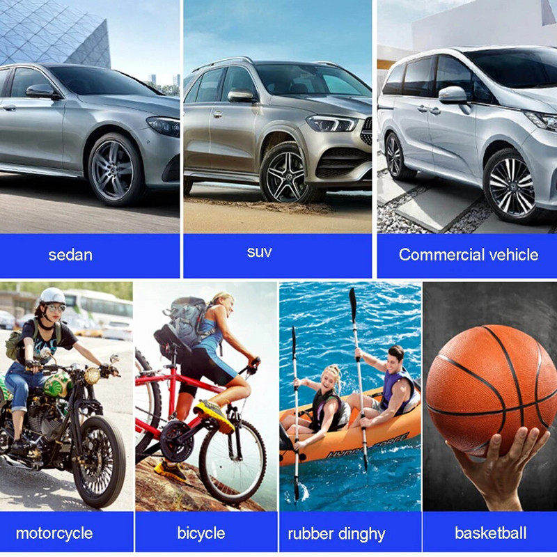 Pārnēsājams gaisa sūknis ar digitālo spiediena mērītāju automašīnas riepu sūkni 150 PSI 12V lieljaudas gaisa kompresors, augstas precizitātes visiem transportlīdzekļiem