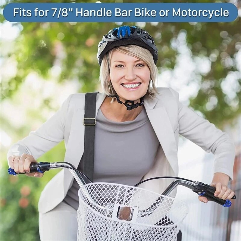 Motociklu netīrumu velosipēda gumijas roktura rokturis, pedāļa pedāļa biker motorollera stūres rokturis, modificēts vispārējs mērķis 22 mm motocikliem