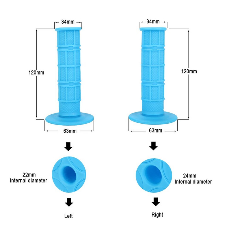 Pilni vafeļu rokturi Stūres roktura stieņa gumijas rokturi MX motokrosa ūdens motociklam PWC bezceļa kvadraciklam ATC mopēdam.