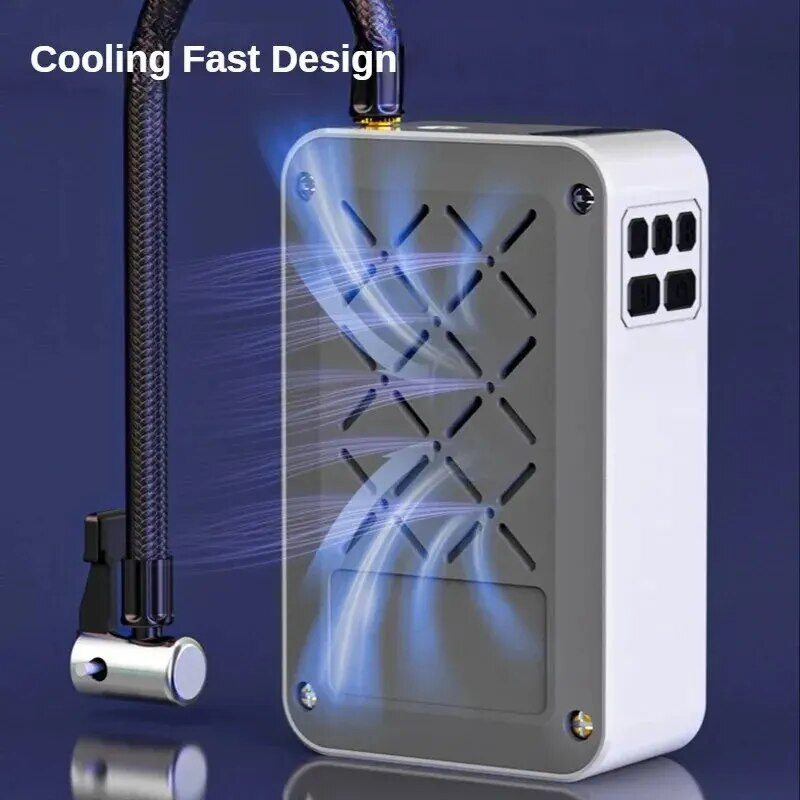 Bezvadu/vadu automašīnas gaisa kompresors 4000mAh elektriskais gaisa sūknis riepu piepūšamais sūknis mehānisks rūpnieciska stila automašīnu riepu piepūtējs