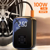 Ασύρματο συμπιεστή αέρα αυτοκινήτου Ψηφιακή αντλία φουσκώματος ελαστικών Λάμπα LED Συμπιεστής αντλίας συμπίεσης ελαστικών για αξεσουάρ μοτοσικλετών αυτοκινήτου