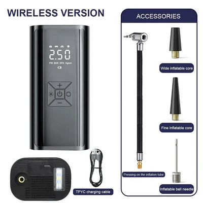 Pieejamas jaunas mini riepu sūkņa pūtēja pneimatiskās piepūšamās elektriskās ierīces auto gaisa kompresoram automašīnu motociklu laivu velosipēdam