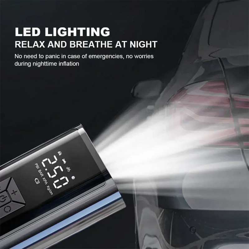 Pieejamas jaunas mini riepu sūkņa pūtēja pneimatiskās piepūšamās elektriskās ierīces auto gaisa kompresoram automašīnu motociklu laivu velosipēdam