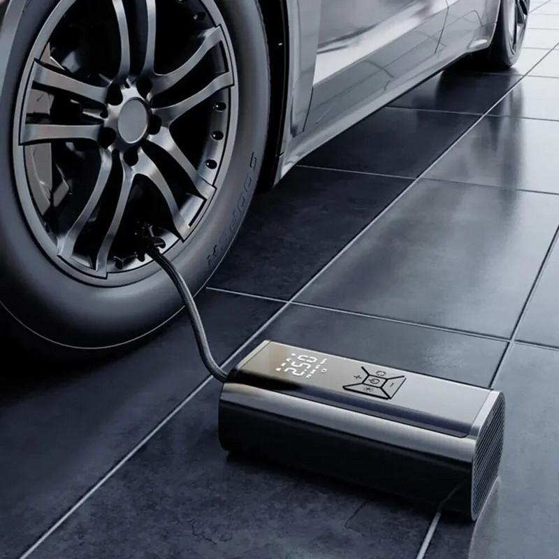 Pieejamas jaunas mini riepu sūkņa pūtēja pneimatiskās piepūšamās elektriskās ierīces auto gaisa kompresoram automašīnu motociklu laivu velosipēdam